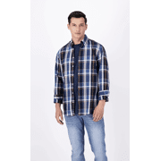 Fynch-Hatton-Olive Checks, B.D., 1/1-SHIRTS